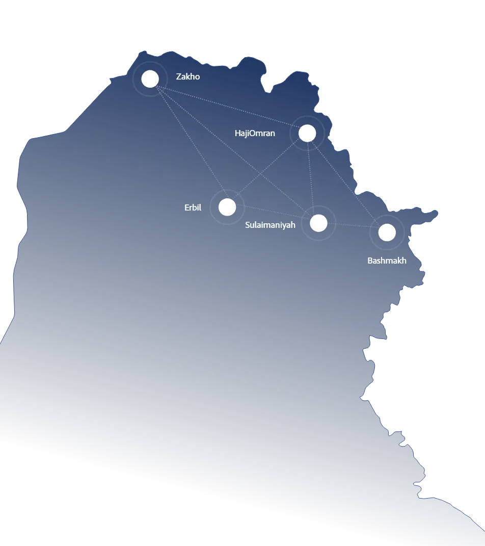 World class internet & telecom services across all Kurdistan Regional Government (KRG)